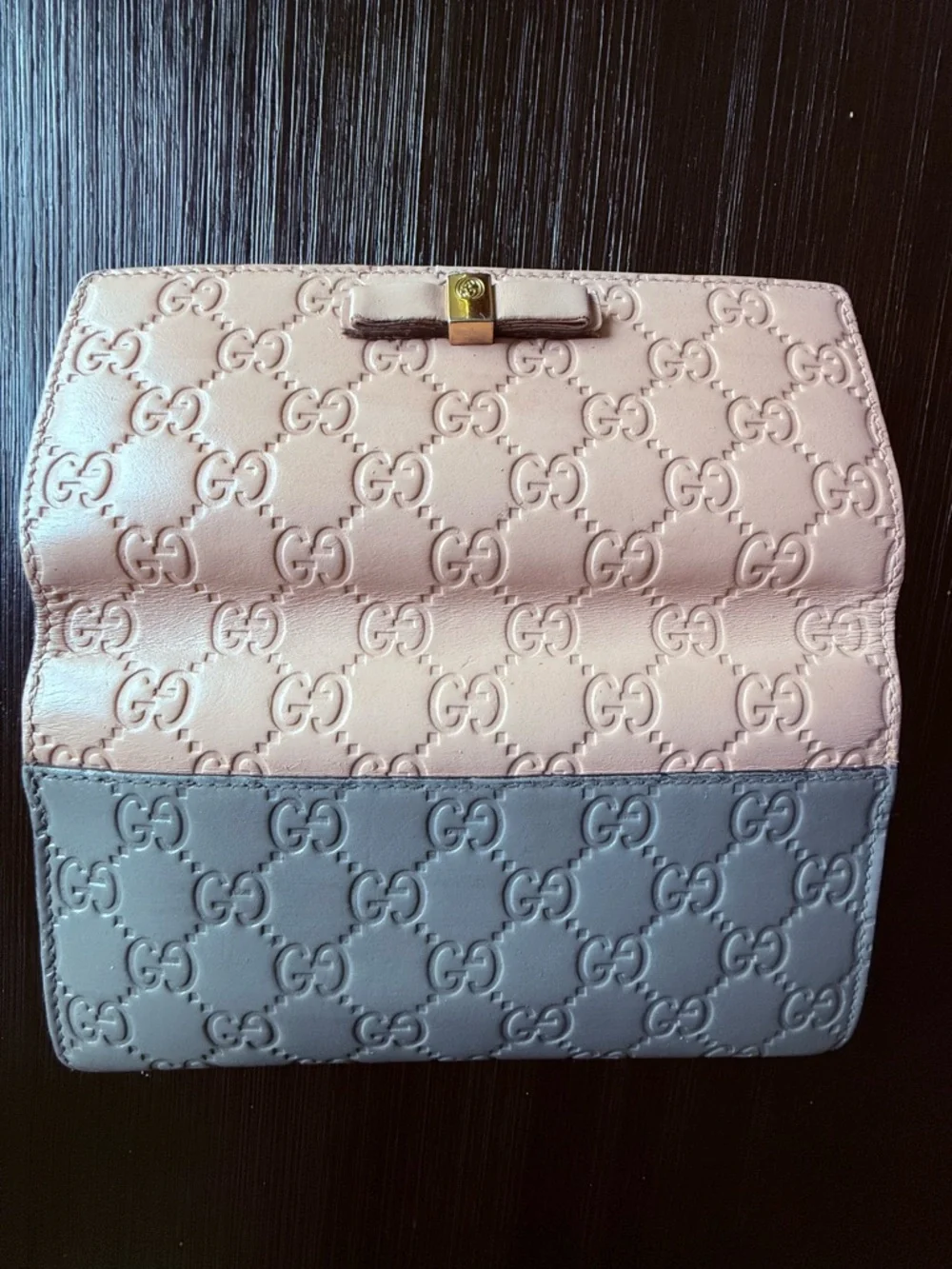 Gucci Ribbon Long Wallet Guccisima Pink/Gray - Picture 3 of 6